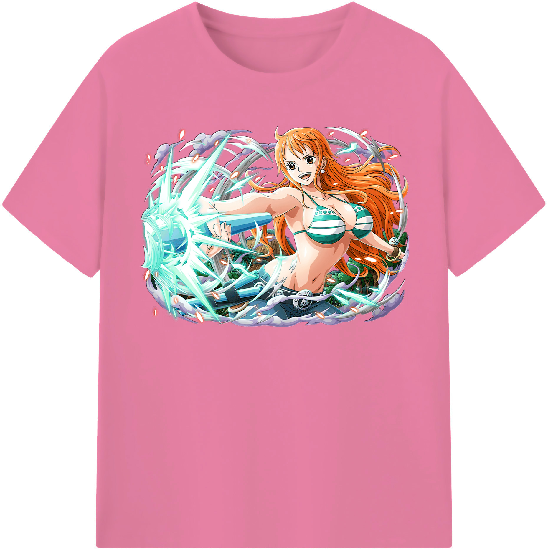 ワンピース ナミ ONE PIECE Nami 綿100％半袖Tシャツ（フロントプリント）